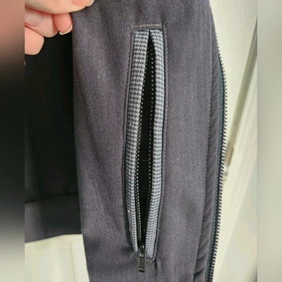 Vince Camuto zip up navy blue soft shell Moto Jacket bikercore Woman small - Picture 5 of 11